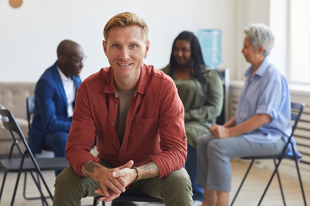 patients in a group therapy setting for addiction treatment in west hollywood
