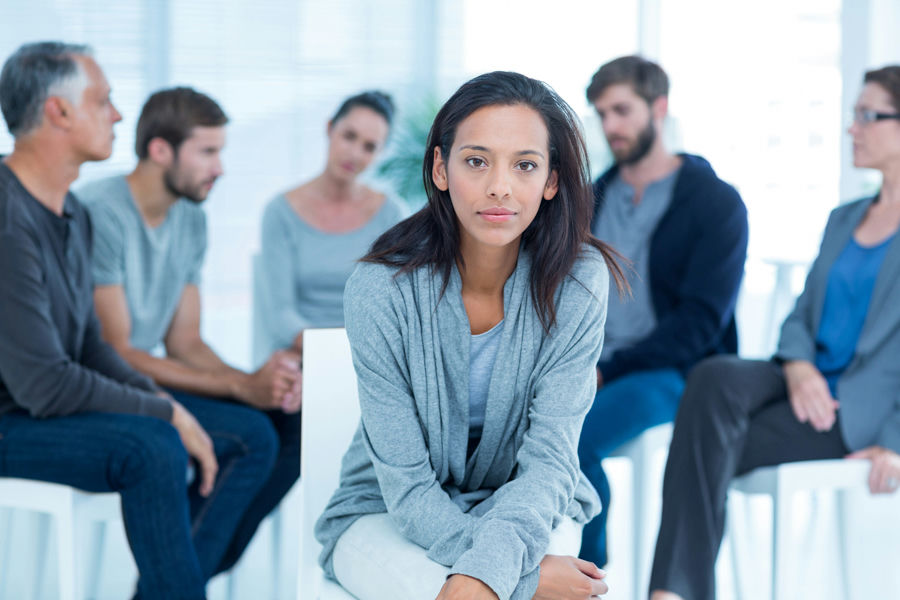 young woman in group therapy for recovery at Addiction Treatment Services in Shadow Hills, CA